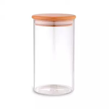 Банка для сыпучих продуктов 1 л TimA деревянная крышка