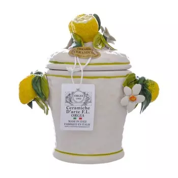 Банка для сыпучих продуктов с крышкой 17 см Orgia Лимоны
