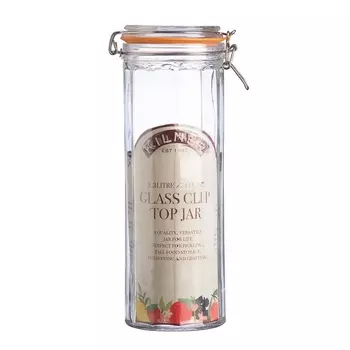 Банка гранёная 2,2 л Kilner Clip Top