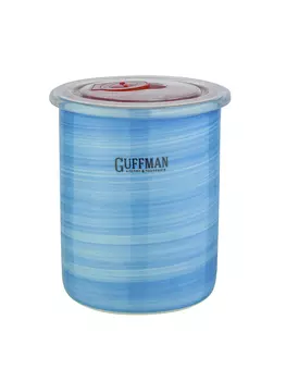 Банка керамическая с крышкой 600 мл Guffman голубой