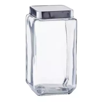 Банка квадратная 2,6 л Zeller с металлической крышкой