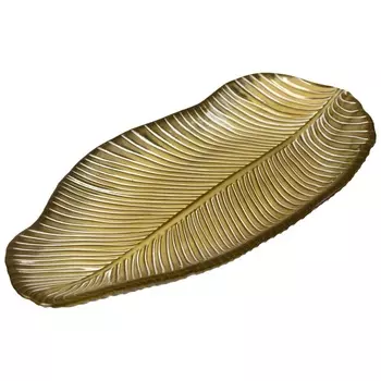 Блюдо 34,5 см Akcam Banana Leaf золотой