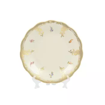 Блюдо круглое 30 см Carlsbad Аляска Мелкие цветы слоновая кость