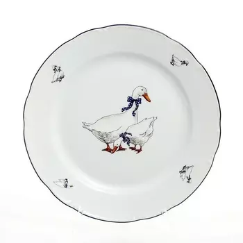 Блюдо круглое 30 см Thun Констанция Гуси