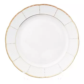 Блюдо круглое 31 см Thun Менуэт обводка золото