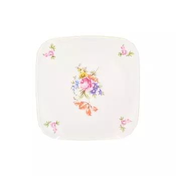 Блюдо квадратное 21 см Dubi Цветочный мотив