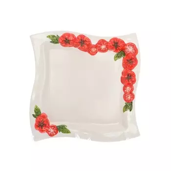 Блюдо квадратное 25 см Annaluma Томаты