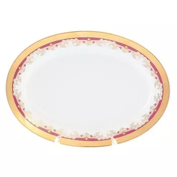 Блюдо овальное 24 см Thun Кристина красная лилия
