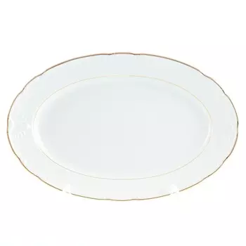 Блюдо овальное 36 см Thun Констанция отводка золото