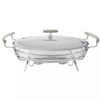 Блюдо с подогревом овальное Regent Перле