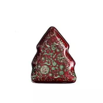 Блюдо сервировочное 24 см Akcam Новогодняя ёлка