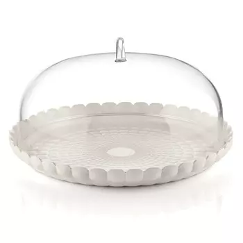 Блюдо сервировочное 30 см Guzzini Tiffany молочно-белый