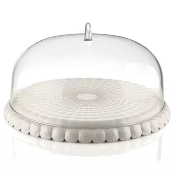 Блюдо сервировочное 36 см Guzzini Tiffany молочно-белый