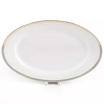 Блюдо сервировочное овальное 42 х 26 см Zarin Iran Riva Gold