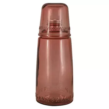 Бутылка для воды со стаканом Natural Water розовый