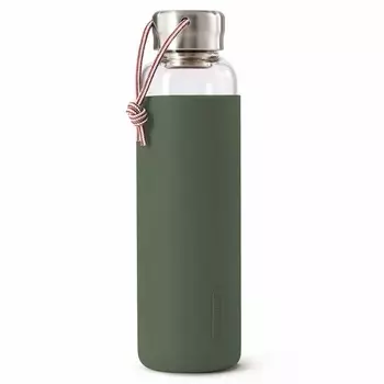 Бутылка для воды стеклянная 600 мл Black+Blum оливковая