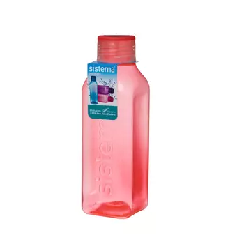 Бутылка квадратная 725 мл Sistema красный