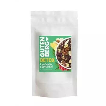 Чай чёрный детокс "С имбирём и брусникой" Gutenberg 100 г