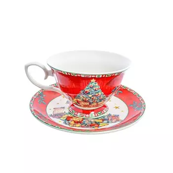Чайная пара 250 мл Royal Classics Christmas time ёлочка