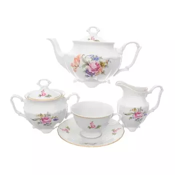 Чайный сервиз на 6 персон Repast Мейсенский букет 15 предметов
