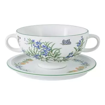 Чашка суповая с блюдцем 500 мл Imari Летняя сказка