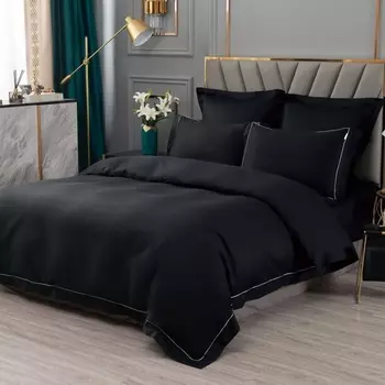 Комплект постельного белья евро Sofi de Marko Дайкири чёрный