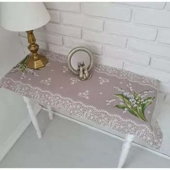 Дорожка гобеленовая 37 х 96 см Le Gobelin Ландыши кружево