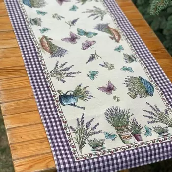 Дорожка гобеленовая 42 х 142 см Le Gobelin Лаванда бабочки
