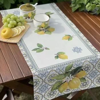 Дорожка гобеленовая 44 х 140 см Le Gobelin Изразцы Лимоны
