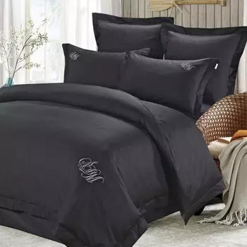 Комплект постельного белья семейный Sofi de Marko Джонатан чёрный