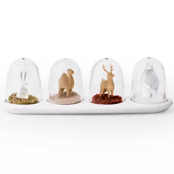 Емкости для специй в наборе Qualy Animal Parade