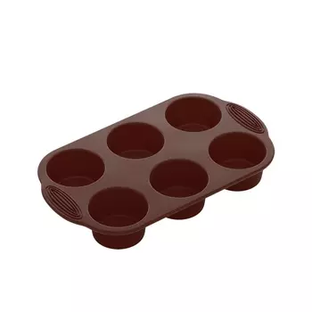 Форма для 6 круглых маффинов силиконовая 30 x 18 см Nadoba Alenka