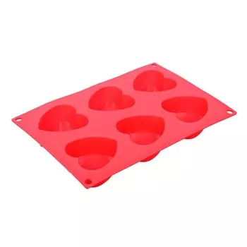 Форма для выпечки 6 ячеек 27 x 17 см Marmiton Сердце