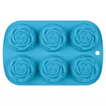 Форма для выпечки силиконовая Guffman Rose голубой