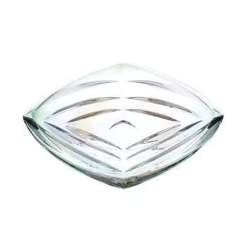 Фруктовница 32 см Bohemia Gold Facet зелёный