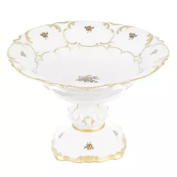 Фруктовница на ножке 27 см Queen's Crown Золотая роза