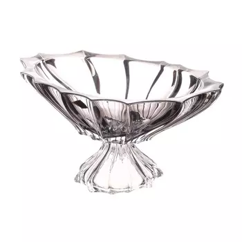 Фруктовница на ножке 36 см Aurum Crystal Plantica Grey