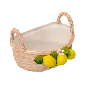 Фруктовница с ручками 38 см Orgia Лимоны