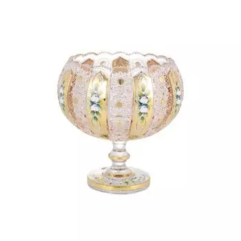 Фруктовница с золотом Bohemia Max Crystal