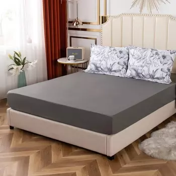 Комплект простынь и наволочка 160 х 200 см Sofi de Marko Габби серый