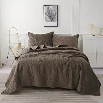 Комплект покрывало и наволочка 160 х 220 см Sofi de Marko Глория кофейный