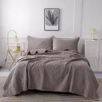 Комплект покрывало и наволочка 160 х 220 см Sofi de Marko Глория пепельно-розовый