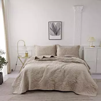 Комплект покрывало и наволочка 160 х 220 см Sofi de Marko Глория светло-бежевый