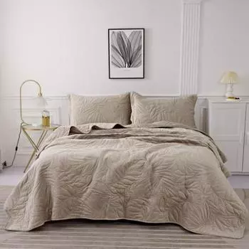 Комплект покрывало и наволочки 240 х 260 см Sofi de Marko Глория светло-бежевый