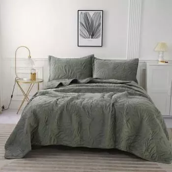 Комплект покрывало и наволочка 160 х 220 см Sofi de Marko Глория зелёный