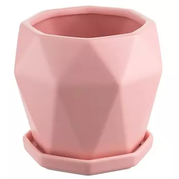 Горшок цветочный 13,5 см Liberty Jones Rhombus матовый розовый