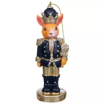 Игрушка ёлочная Royal Collection Кролики-Щелкунчики чёрный в ассортименте