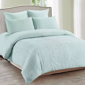 Комплект постельного белья евро Sofi de Marko Эйприл жатка голубой