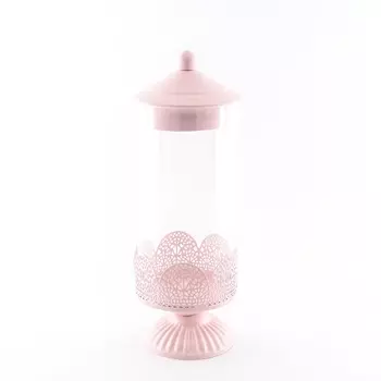 Ёмкость для сыпучих продуктов на ножке Royal Classics розовый