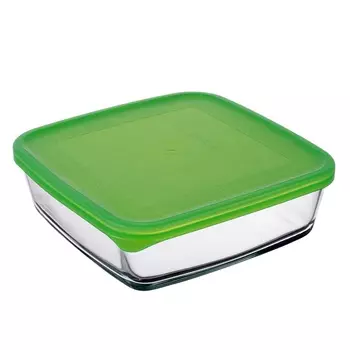 Ёмкость квадратная с пластиковой крышкой 1 л Simax